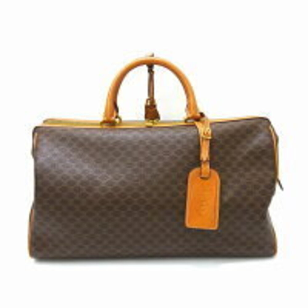 Celine Boston Bag Macadam Leather Brown
